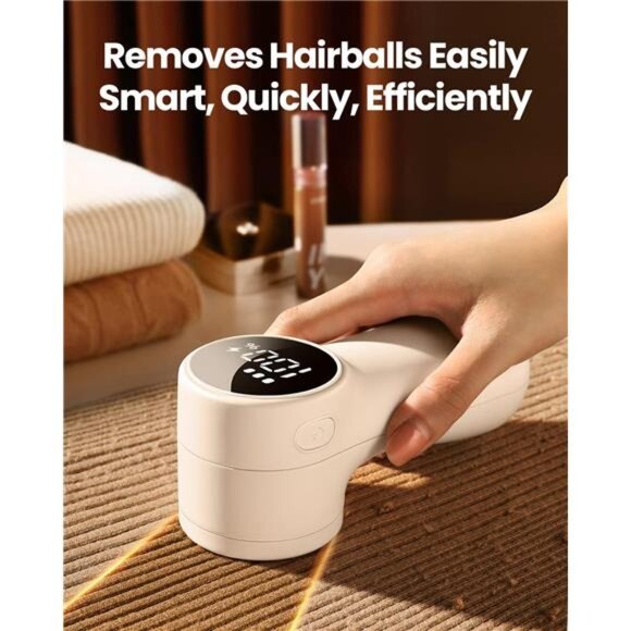 Fabric Shaver, Rechargeable Lint Remover with Digital Display - Picture 2 of 10